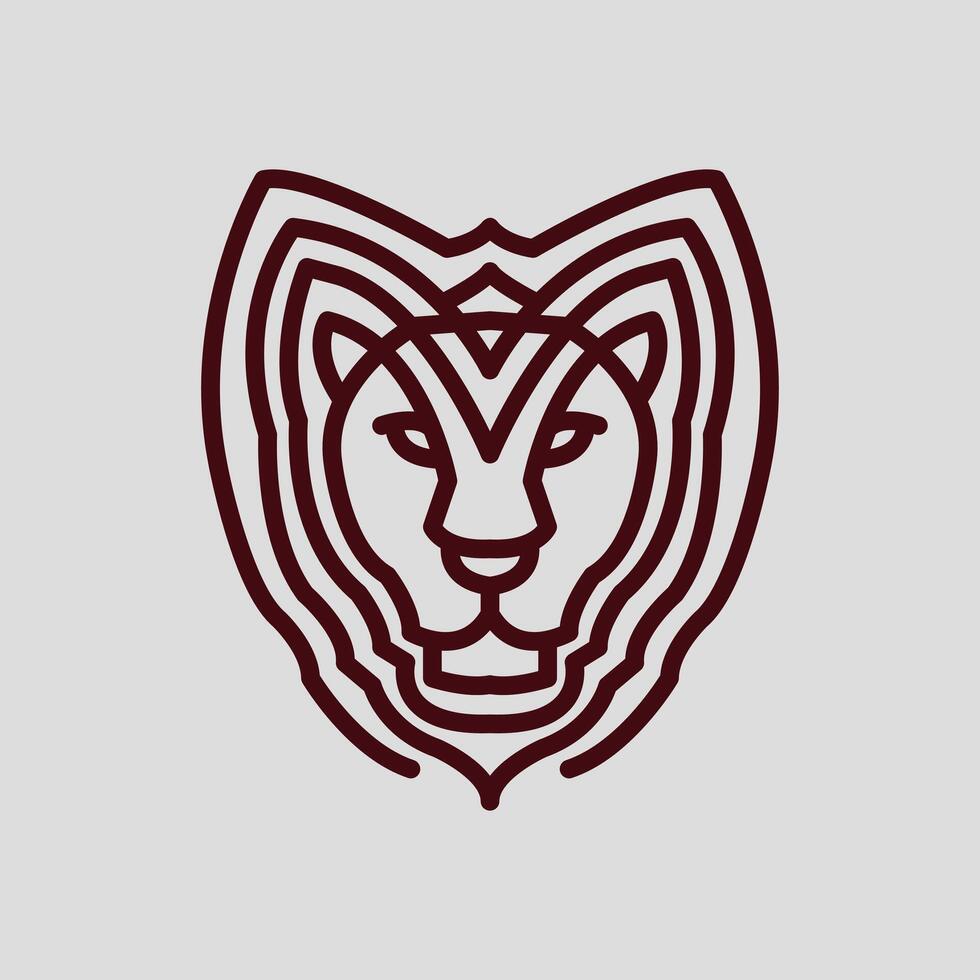 illustration Lion Head logo. design Lion. Lion Head logo Cartoon design illustration and icon for website, digital and print vector