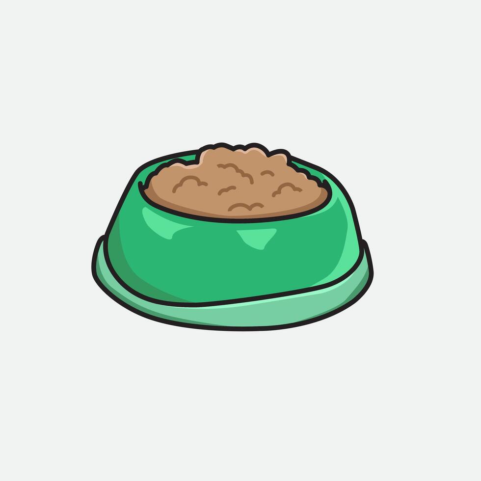 illustration Pet Bowl. design Feed Bowl. Pet Feed Bowl Cartoon design illustration and icon for website, digital and print vector