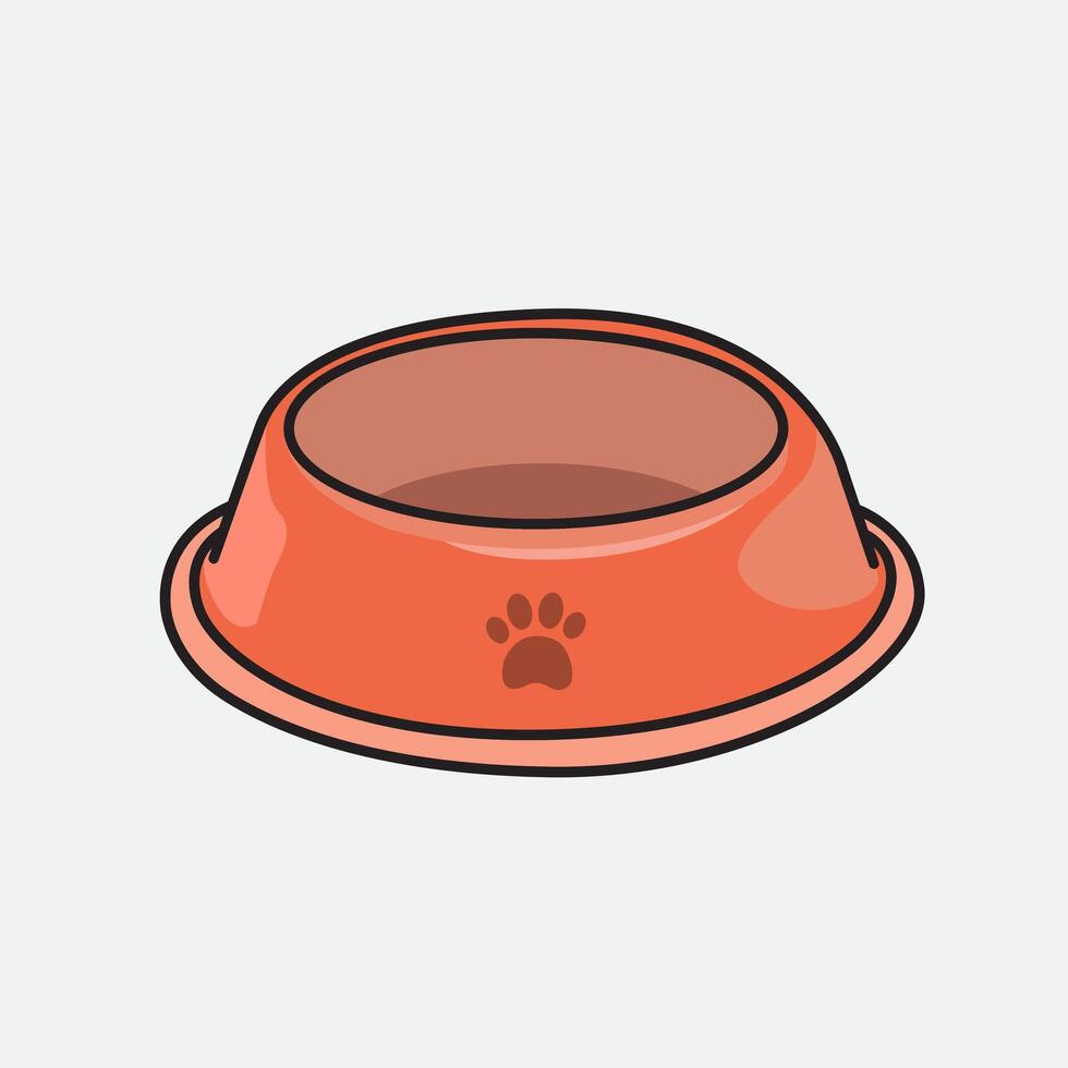 illustration Pet Bowl. design Feed Bowl. Pet Feed Bowl Cartoon design illustration and icon for website, digital and print vector