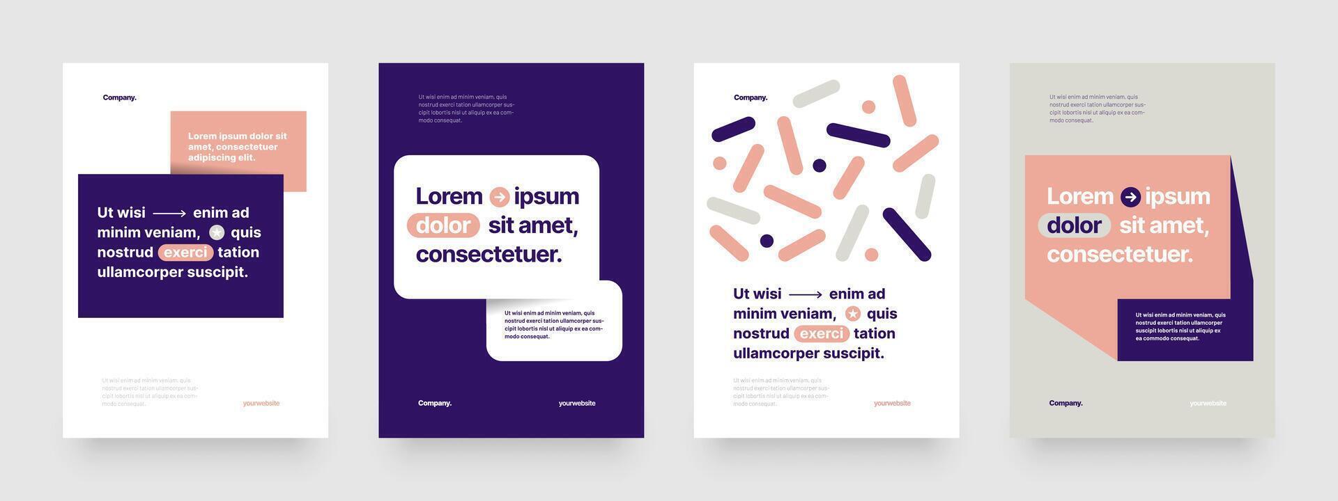 Simple layout template for events, companies or any business related. With a frame for your message. Design for flyer, poster, cover, brochure, banner or any layout. vector