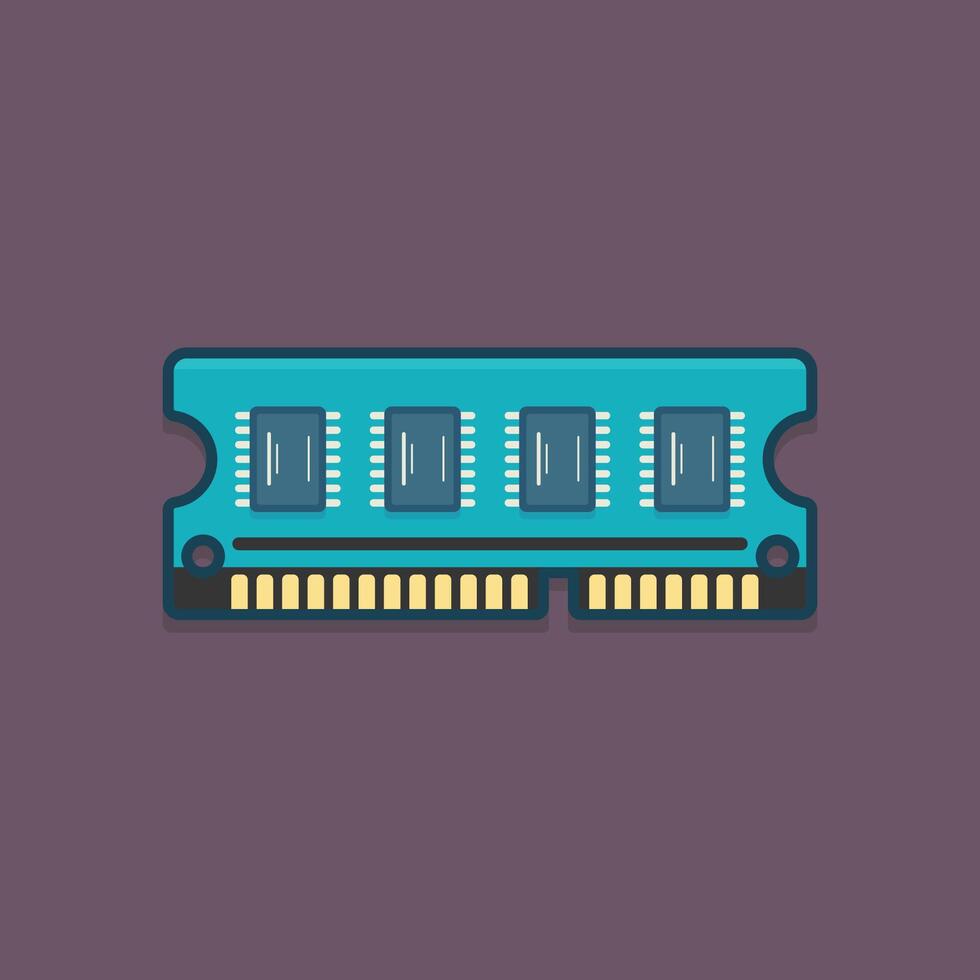 memory card microchip Illustration vector