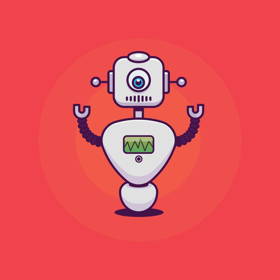 light bulb concept robot design and illustration vector
