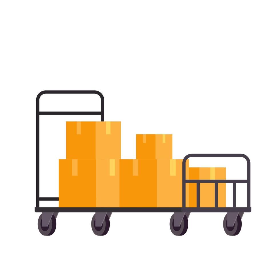 Cart . Hand Cart. wallpaper. free space for text. copy space. vector