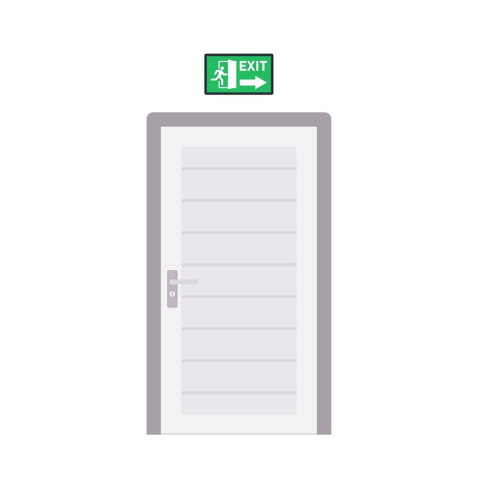 Exit door . free space for text. wallpaper. background. fire door . vector