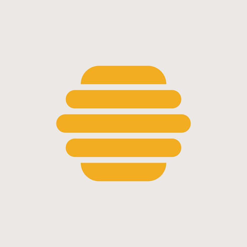 Bee comb . logo design. symbol. bee cartoon . vector