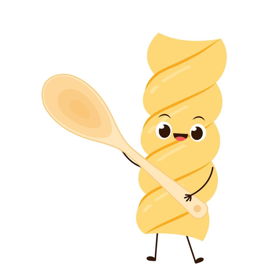 Pasta noodles character design. Pasta noodles on white background. vector