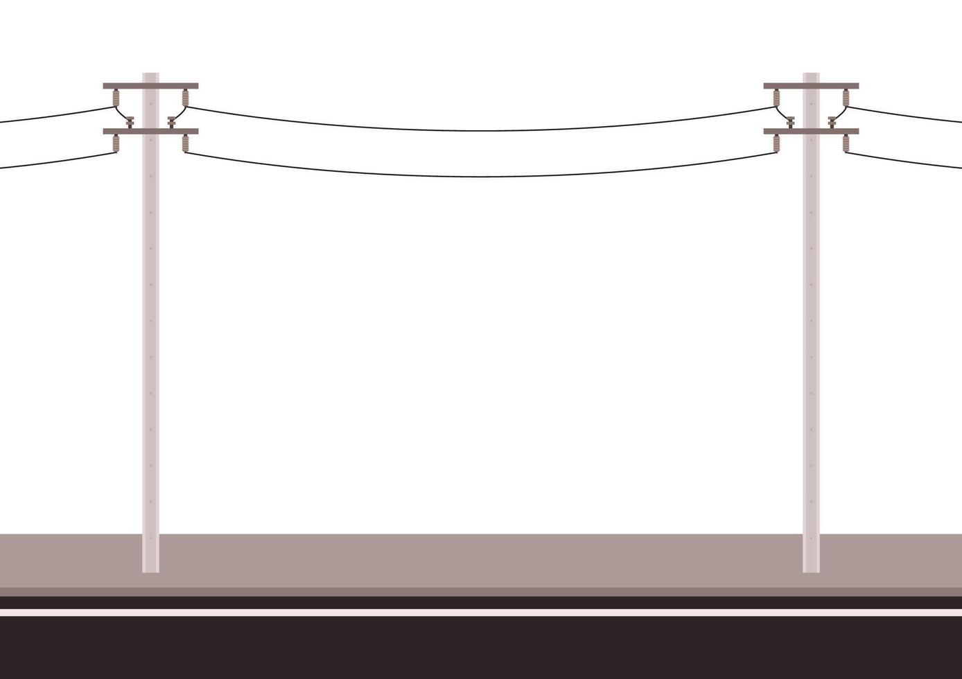Electric pole . electric pole on white background. free space for text. copy space. vector