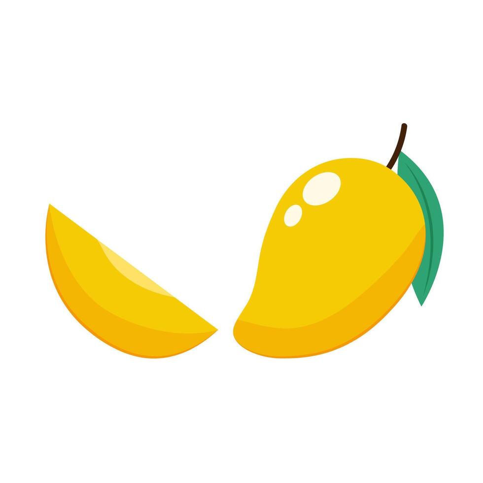 Mango . Mango on white background. logo design. Mango cartoon . vector
