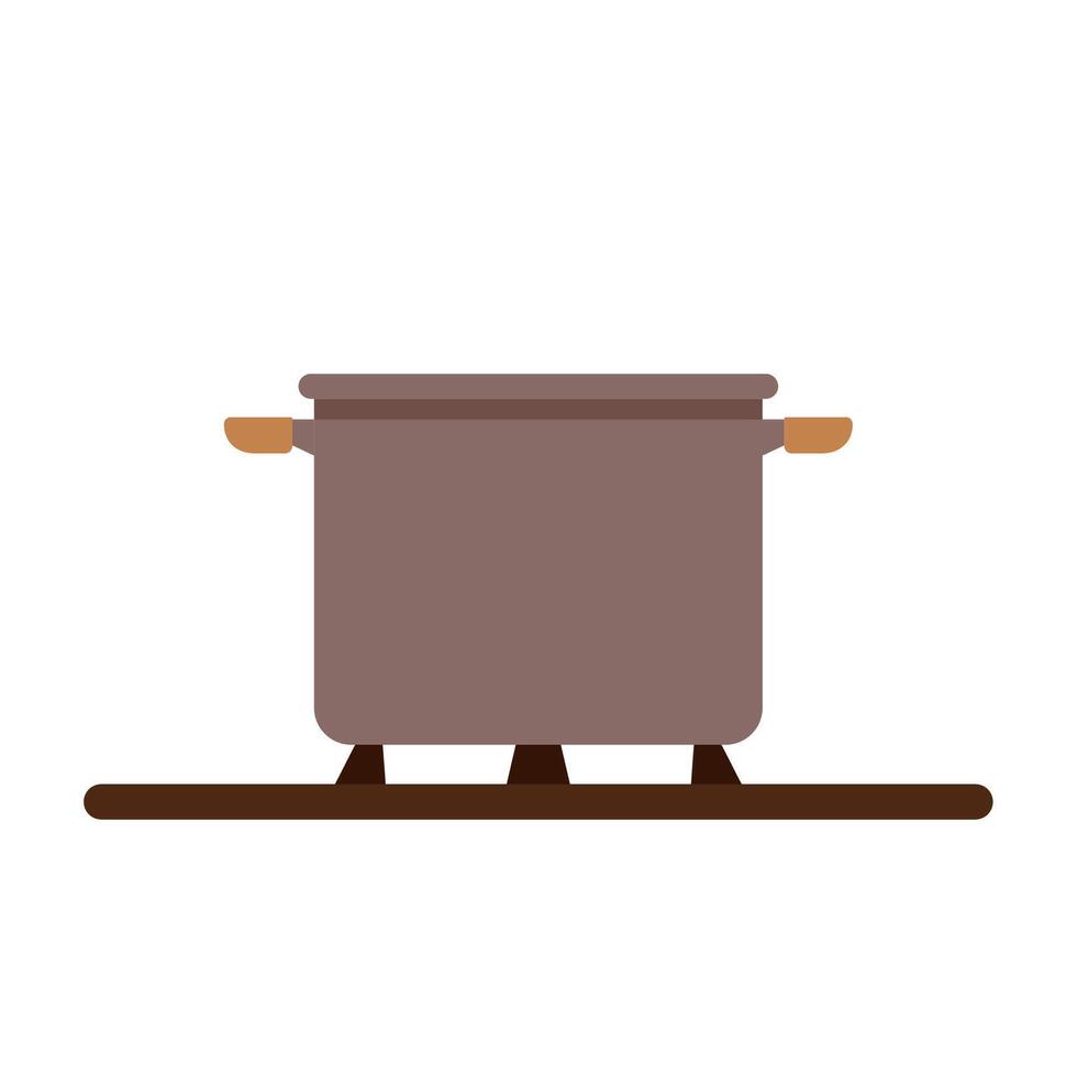 hot pan . wallpaper. free space for text. copy space. Boil water. vector