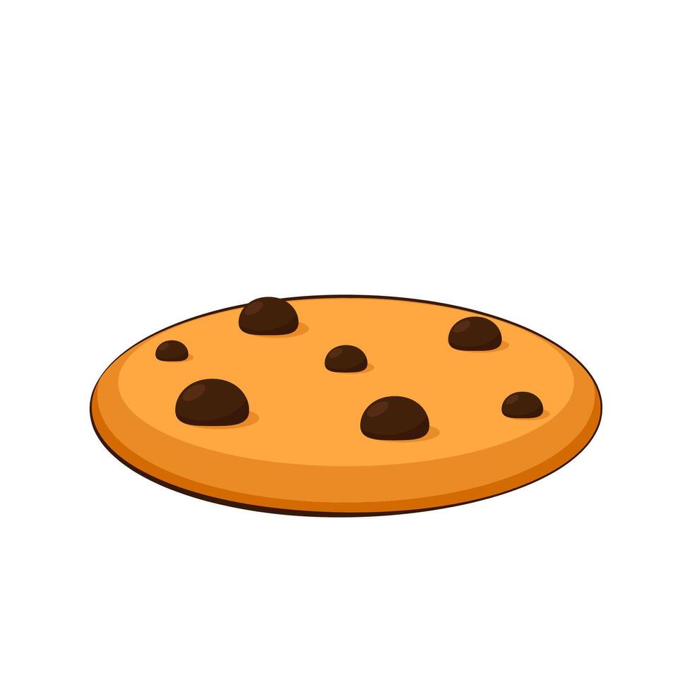 Cookie cartoon . Cookie on white background. vector