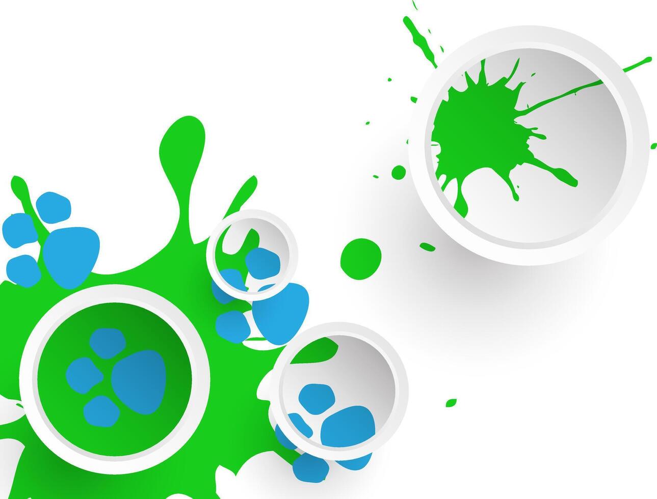 White green circle abstract background vector