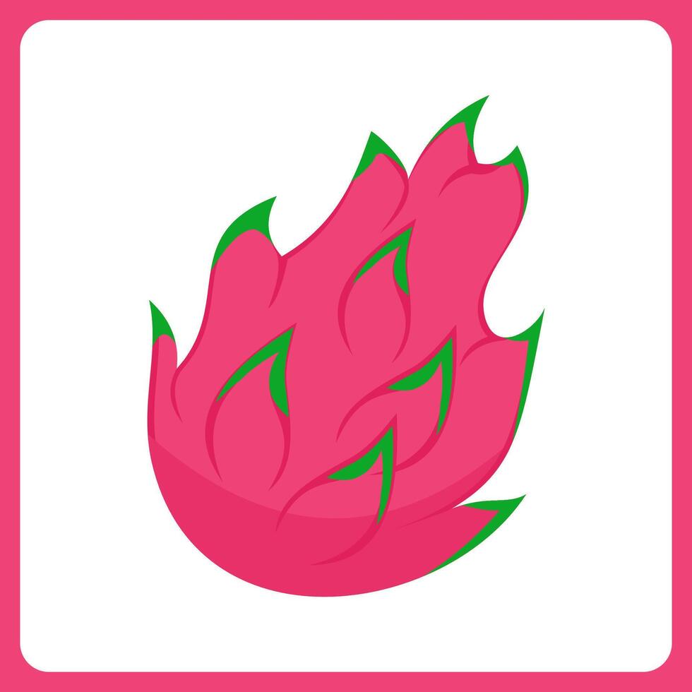 dragon fruit healthy. food fruit icon concept isolated . flat cartoon style vector