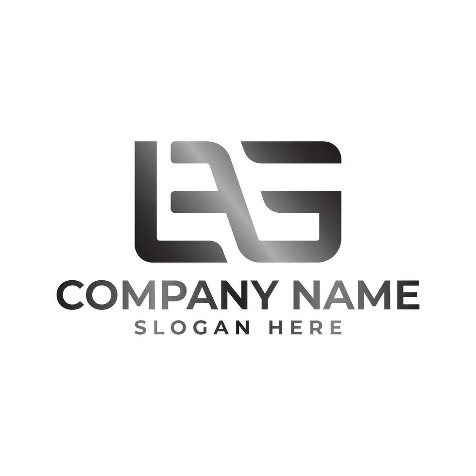 LAG initial with the masculine automotive style in modern and minimalist metallic gradient vector