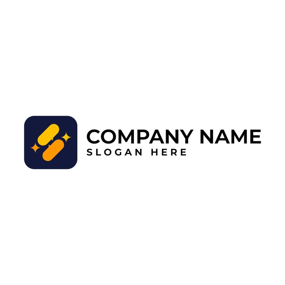 S initial lettermark with the interchange bubble chat represent interaction and the spark star element isolated in rounded square in modern minimalist style vector