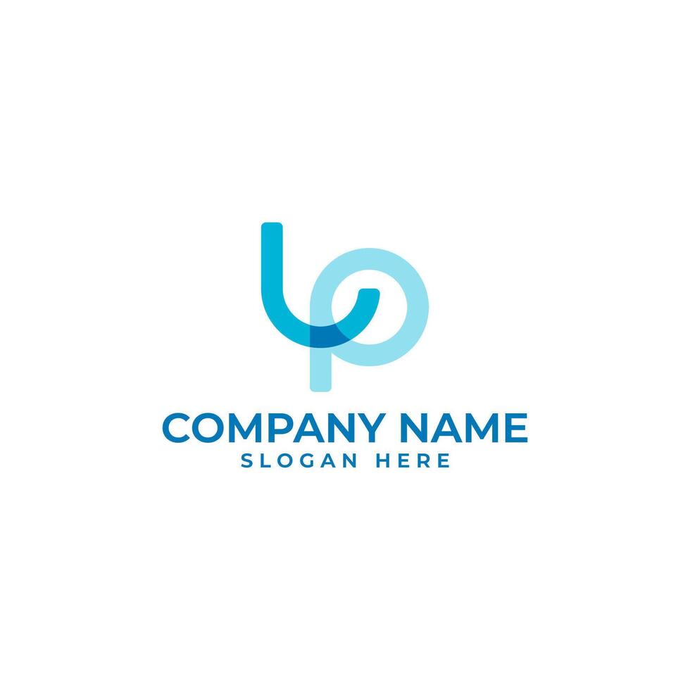 LP initial lettermark with the letter L connect to the letter P to represent releationship and togetherness and the smile here represent happy vector