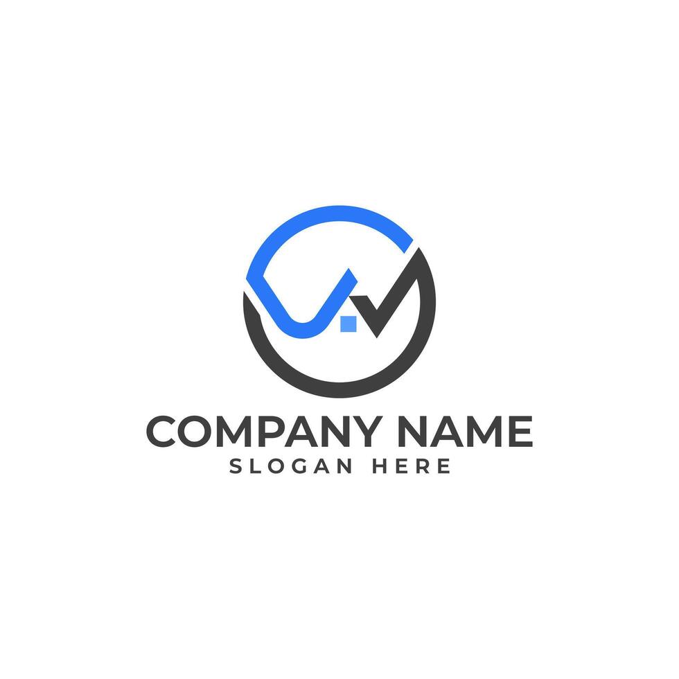 Professional and best logo for the UAV letter mark in modern and abstract style of a house and drone aerial photography in blue and black color palette vector