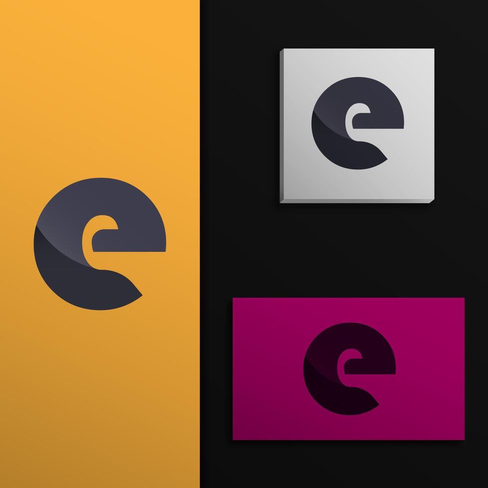 logo icon design letter E shape swan shape creative modern simple luxury for beauty pashion clothing and beauty store eps 10 vector