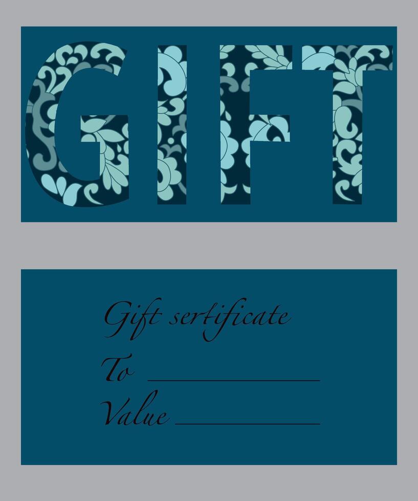 floral design of discount card, certificates. vector