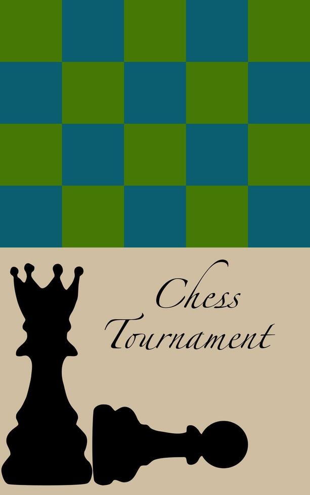 Chess tournament poster template. design. vector