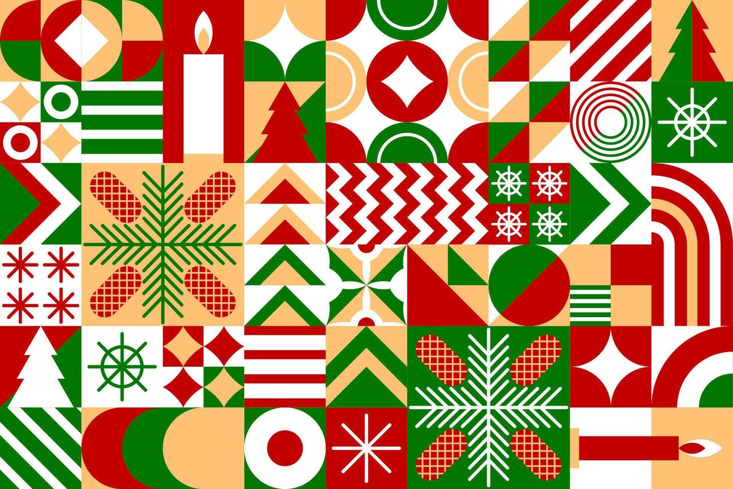 Modern Christmas geometric pattern background vector