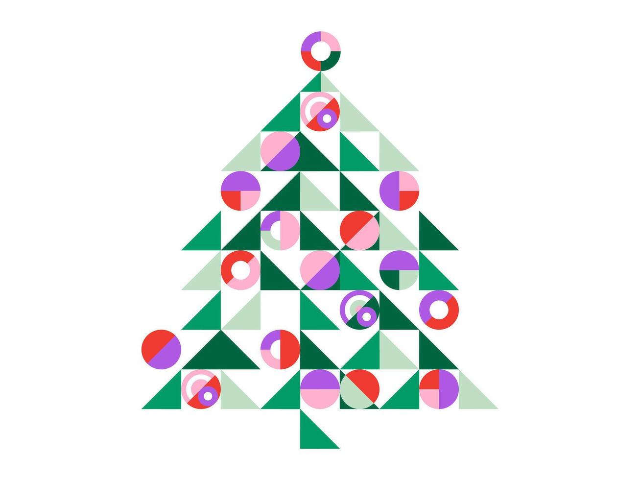 Christmas abstract geometric pine or spruce tree vector