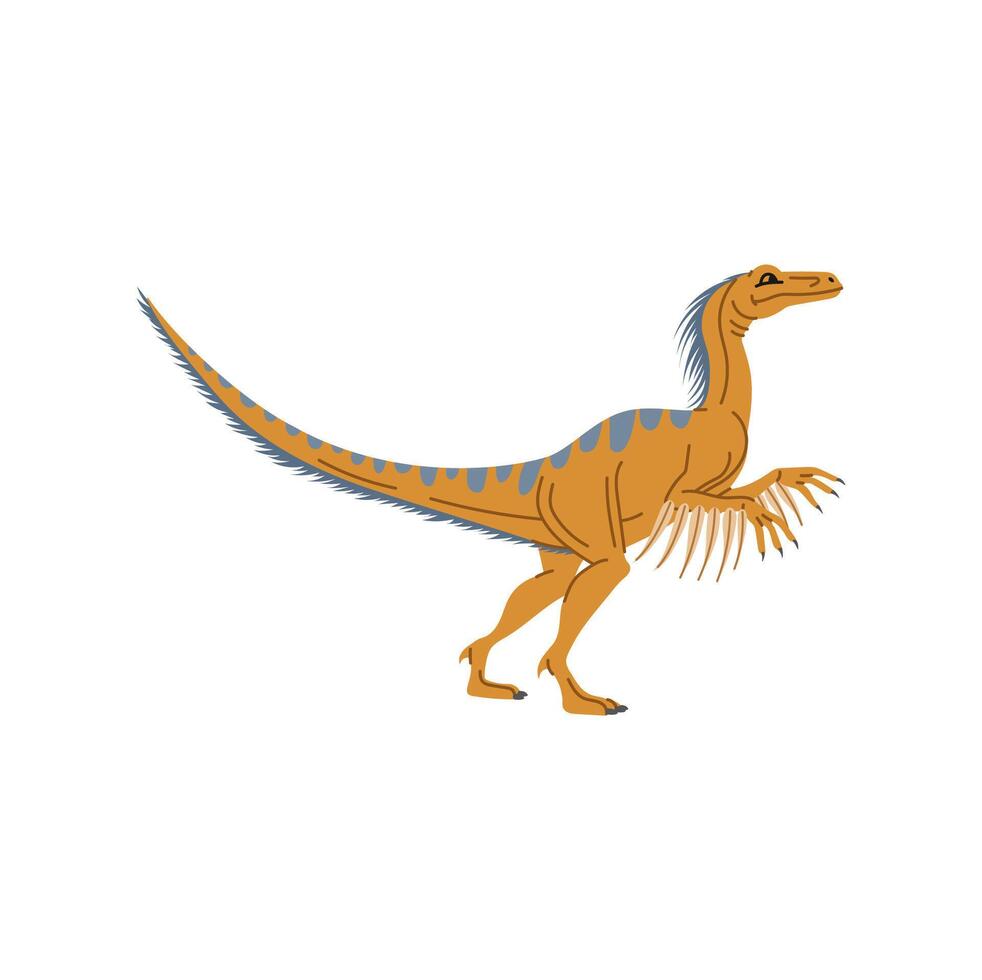 Oviraptor bipedal dinosaur of Cretaceous period vector