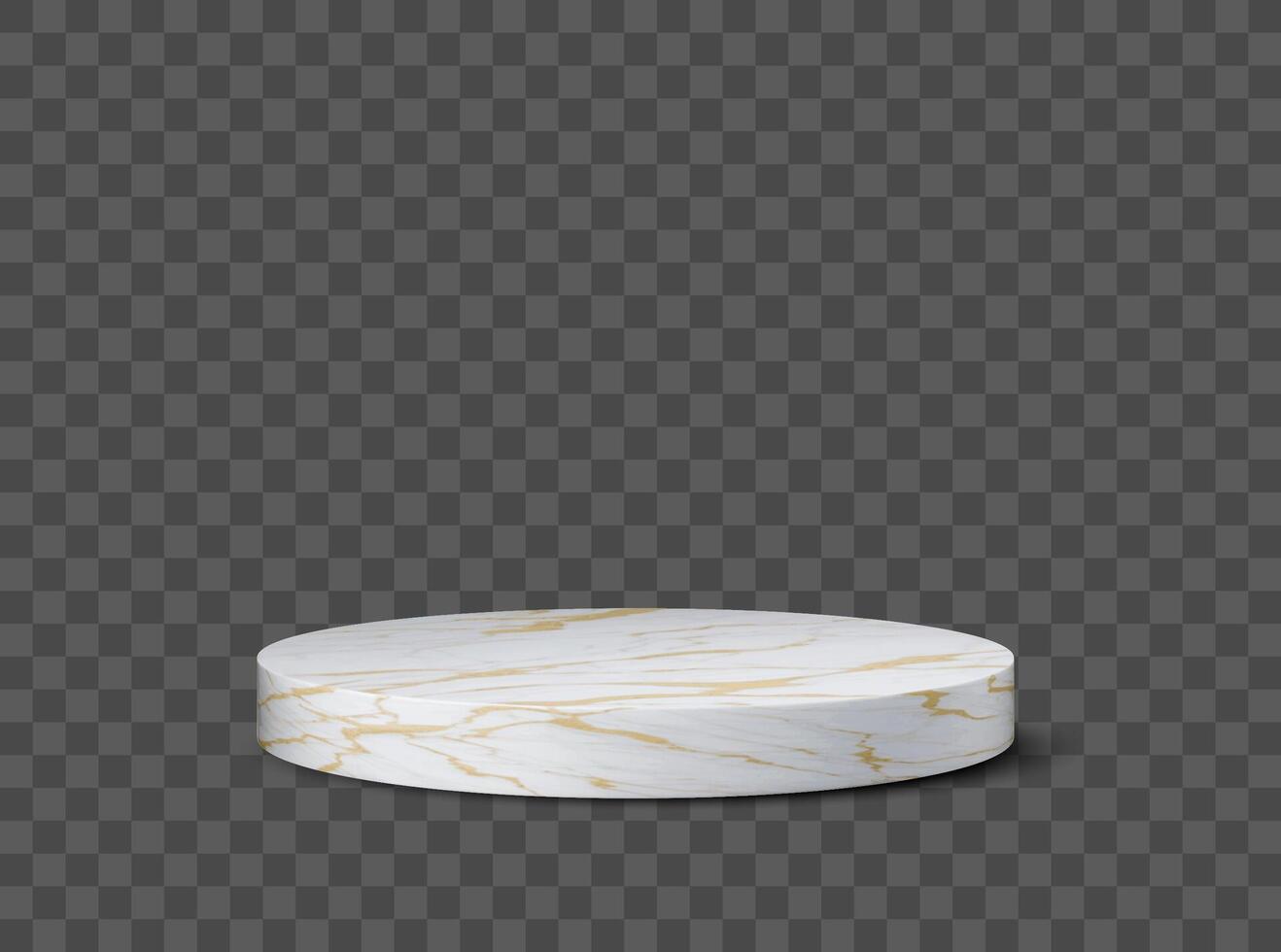 Marble stone podium stage, 3d round platform vector