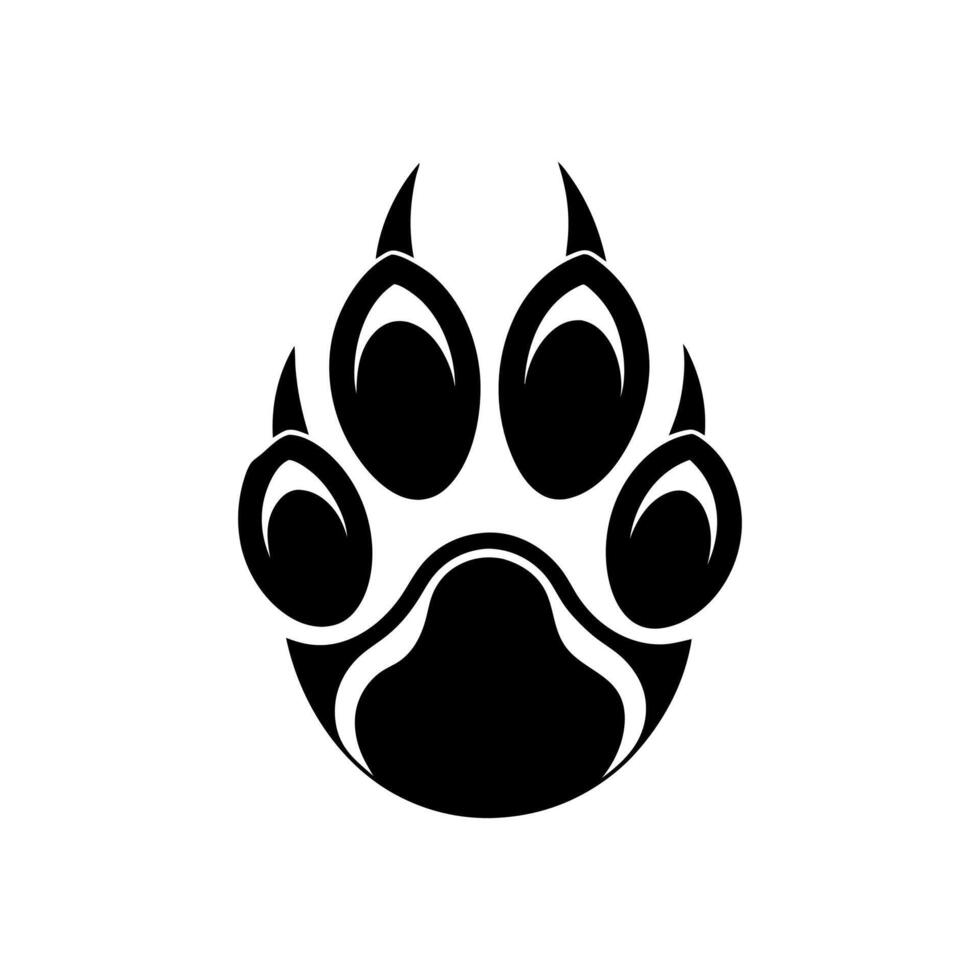 Paw foot trail print of cat. Dog, Paw icon set. paw print icon. dog or cat paw vector