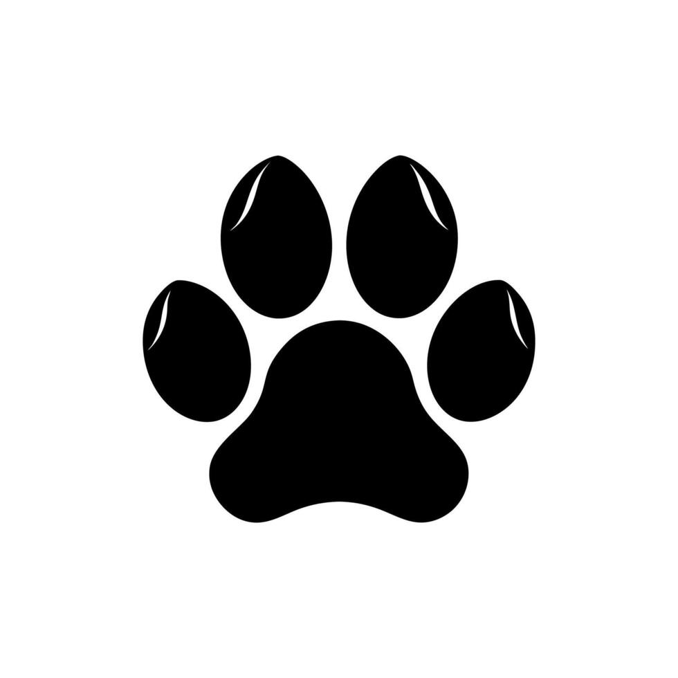 Paw foot trail print of cat. Dog, Paw icon set. paw print icon. dog or cat paw vector