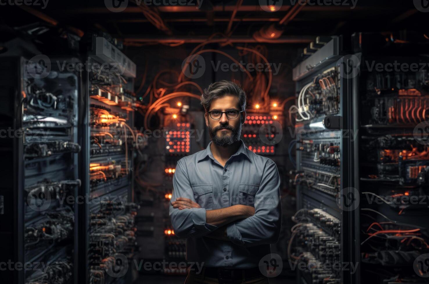 In this striking portrait, a modern engineer exudes professionalism, showcasing confidence, technical expertise, and dedication in a contemporary workplace, embodying the essence of photo