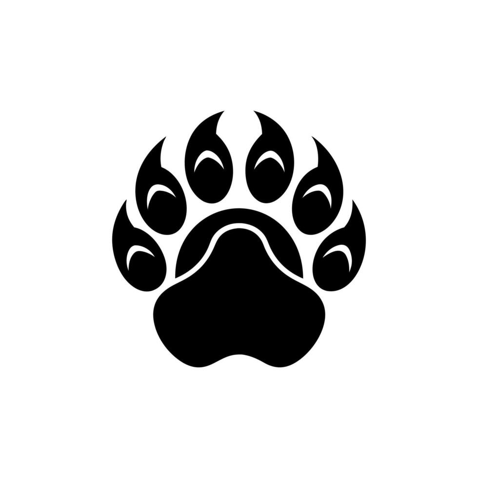 Paw foot trail print of cat. Dog, Paw icon set. paw print icon. dog or cat paw vector