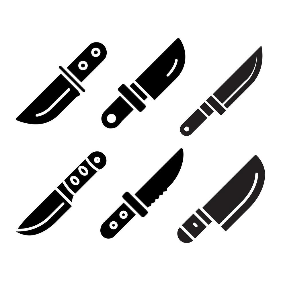 simple Knife icon in glyph style. Pro icon set vector
