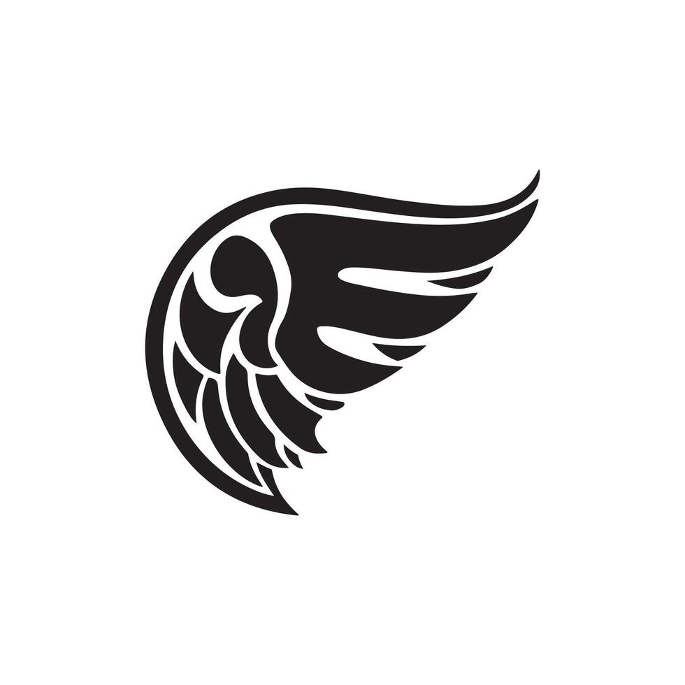 Falcon wing icon Template Pro, wing logo symbol illustration vector