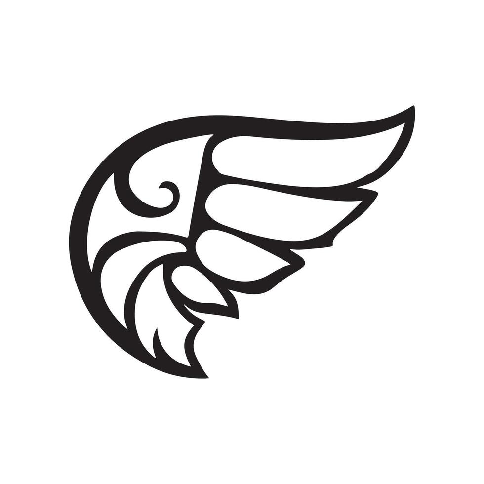 Falcon wing icon Template Pro, wing logo symbol illustration vector