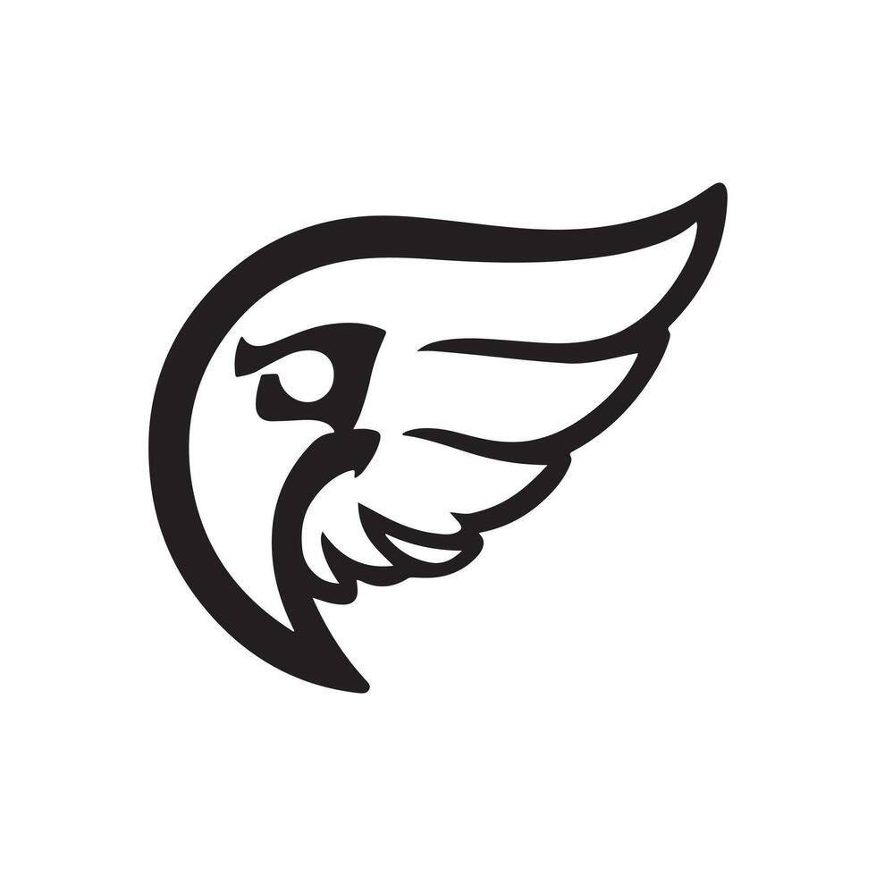 Falcon wing icon Template Pro, wing logo symbol illustration vector