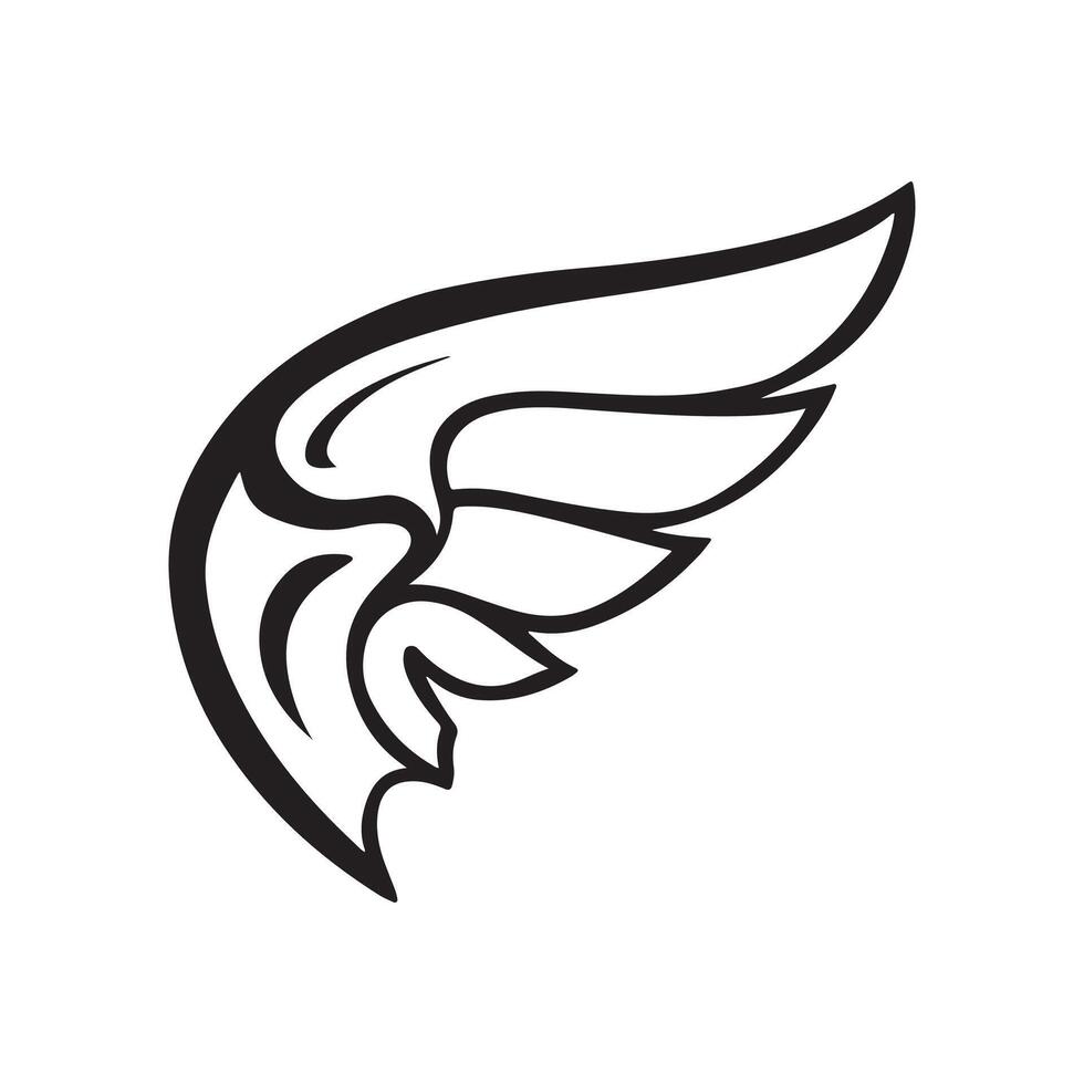 Falcon wing icon Template Pro, wing logo symbol illustration vector