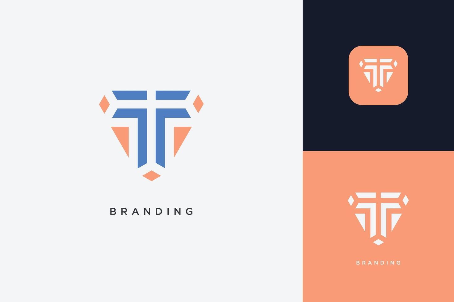 T Letter Trademark Brand Logo vector