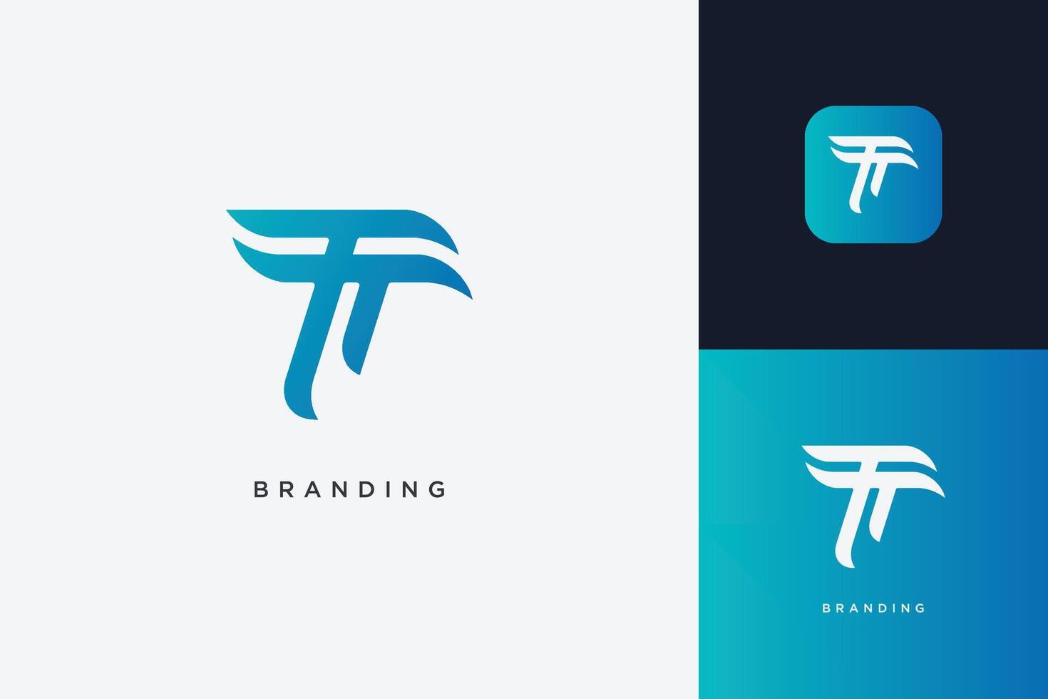 T Letter Trademark Brand Logo vector