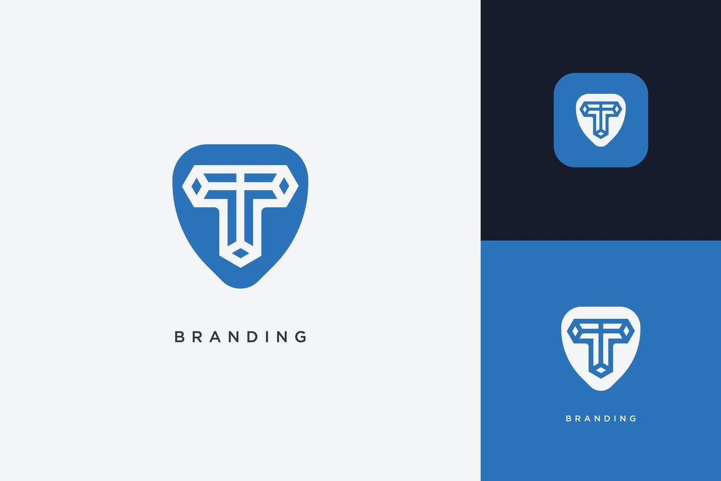 T Letter Trademark Brand Logo vector