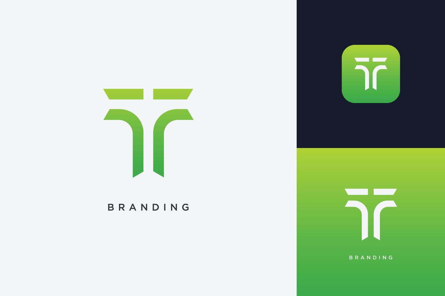 T Letter Trademark Brand Logo vector