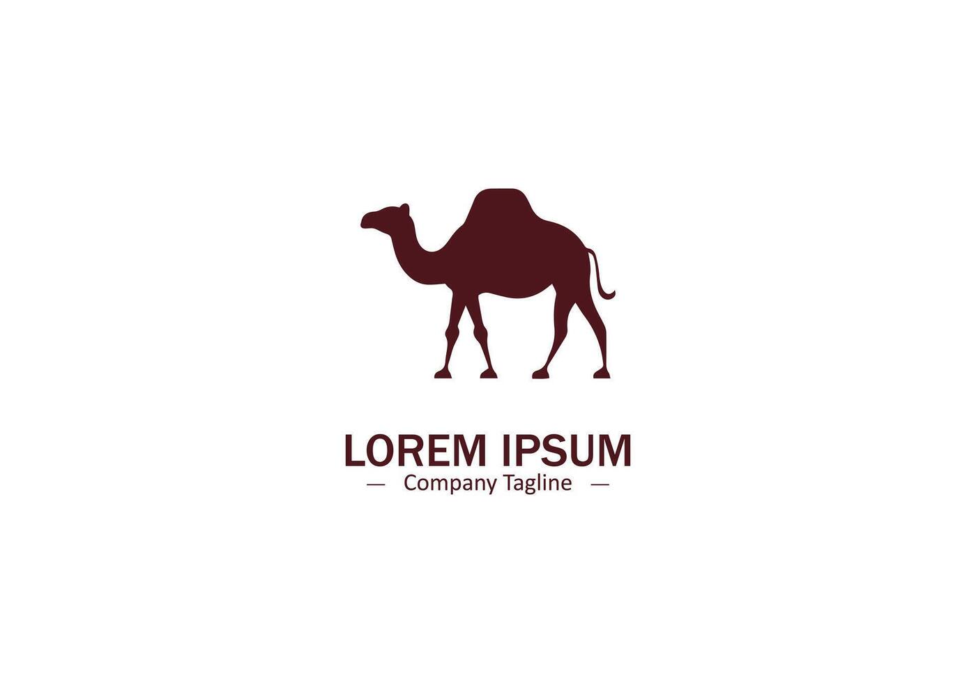 Camel logo, camel animal icon, arabian camel isolated on white background vector