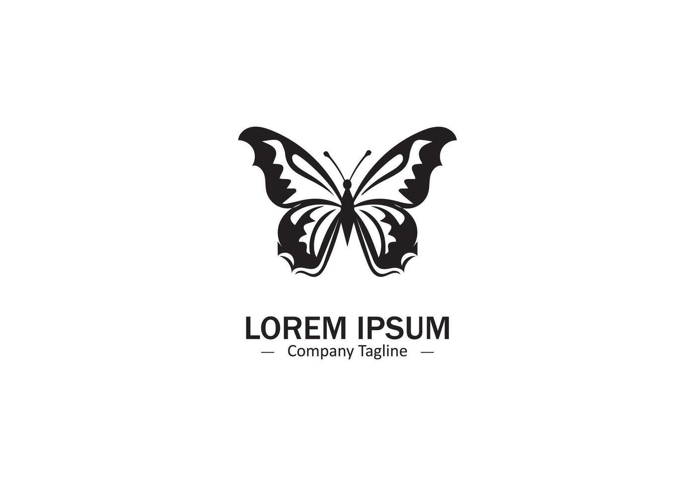 Butterfly logo, butterfly insect icon, butterfly modern design trend vector