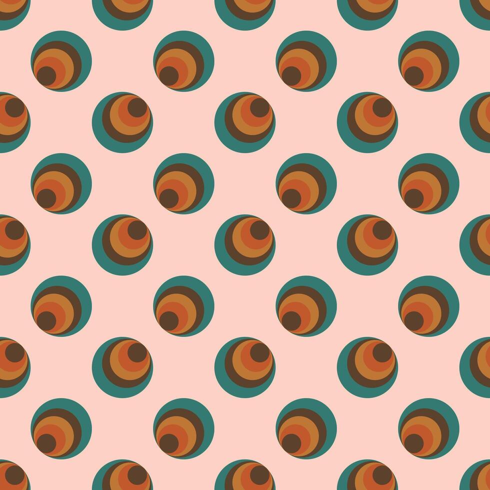 A pattern of circles in various colors and sizes vector