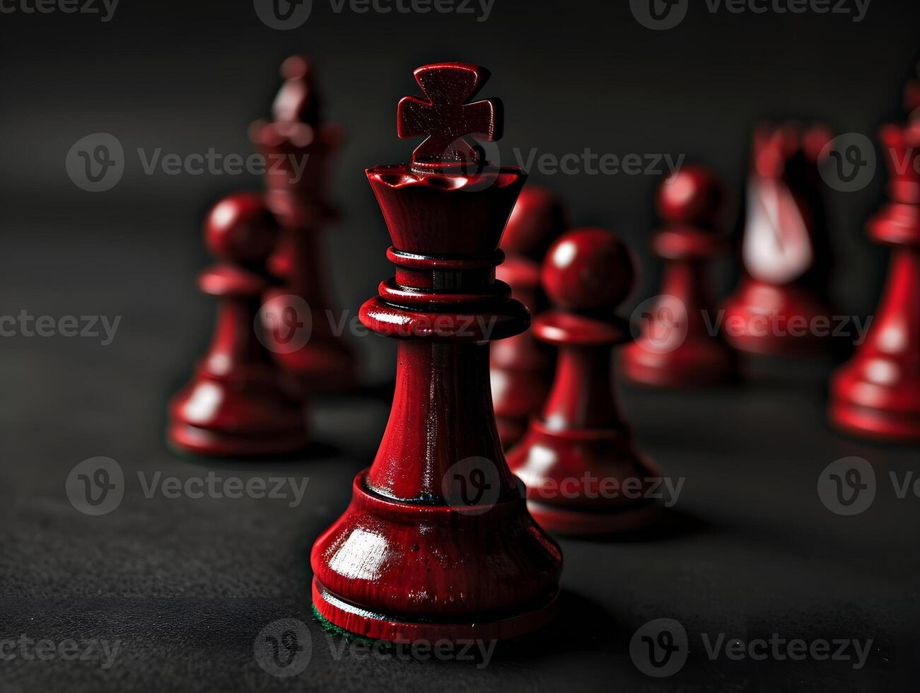 Chess pieces on a playing board as a concept for a strategic solution to a problem photo