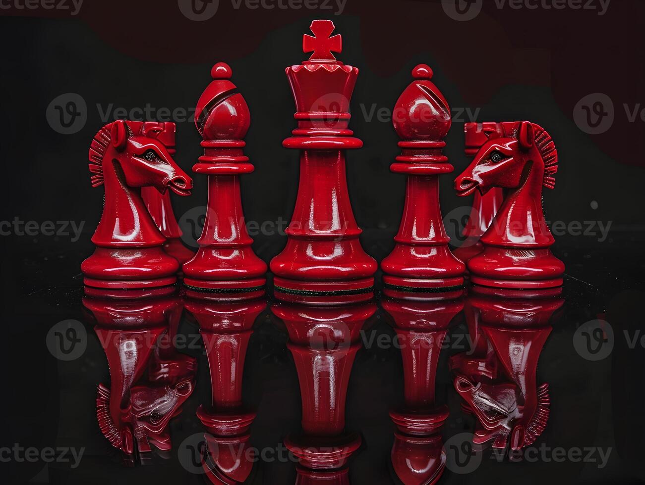 Chess pieces on a playing board as a concept for a strategic solution to a problem photo