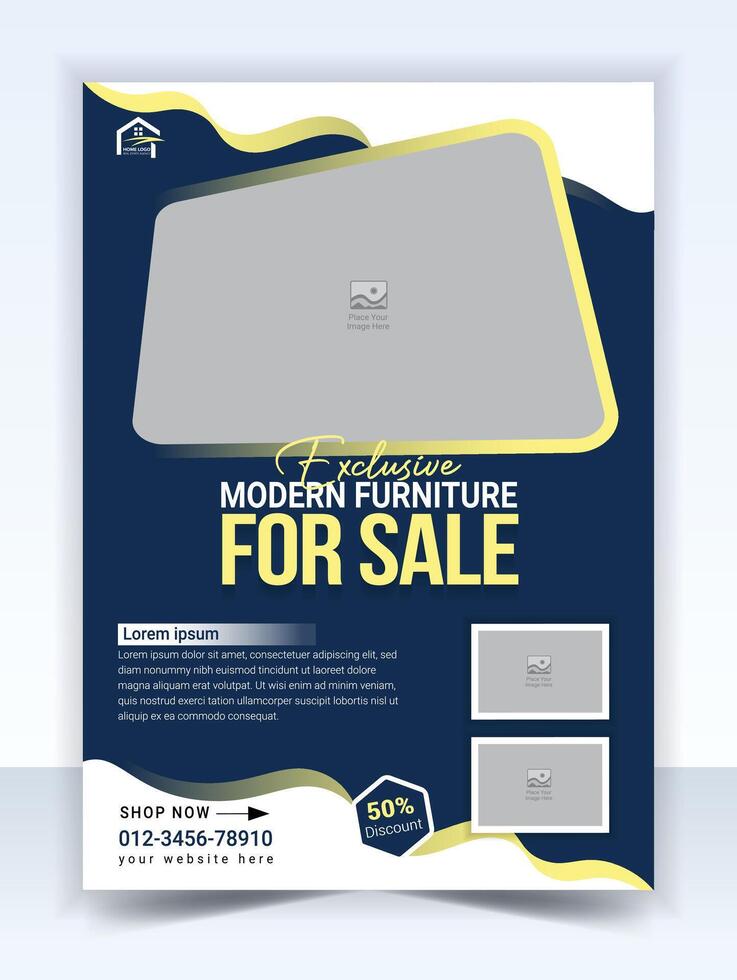 Modern Furniture Product Flyer Template vector