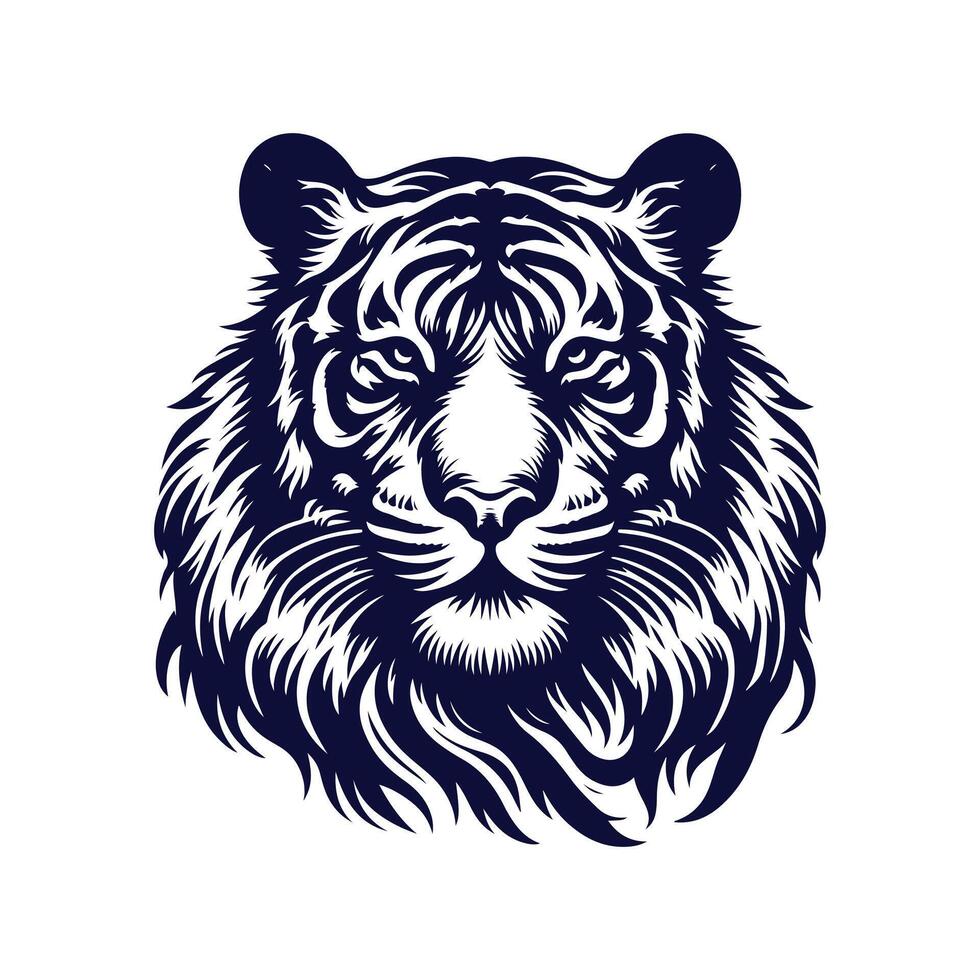 Tiger silhouette design illustration template vector