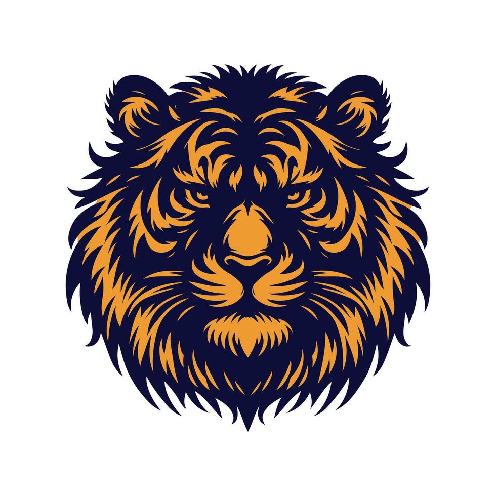 Tiger silhouette design illustration template vector
