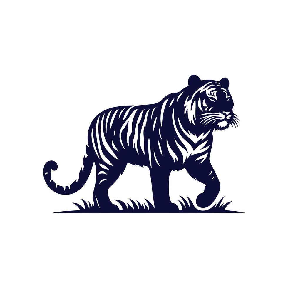 Tiger silhouette design illustration template vector