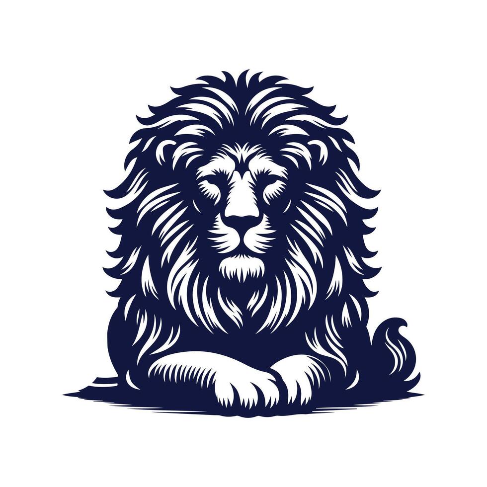 lion logo, illustration vector